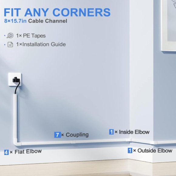 Cord Channel Cable Concealer - Messy Cable is Solved! - Picture 9 of 12